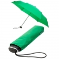 Mała klasyczna płaska parasolka damska, zielona