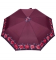 MOCNA automatyczna parasolka marki PARASOL, bordowa w róże
