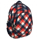 Trzykomorowy plecak szkolny St.Reet 27 L, Chequered Pattern BP6