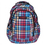 Trzykomorowy plecak szkolny St.Reet 29 L, Chequered Pattern BP4