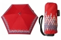 Kieszonkowa parasolka ULTRA MINI marki PARASOL, czerwona z lamówką