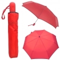 Mocna automatyczna parasolka damska Stork, czerwona z lamówką