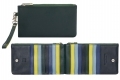Skórzany portfel damski DuDu®, saszetka 534-1180 zielony + niebieski