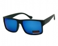 Okulary przeciwsłoneczne męskie UV 400, CZARNE + NIEBIESKIE