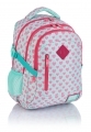 Plecak szkolny dziecięcy Astra Head HD-241, miętowo-różowy w serduszka