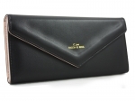 Elegancki klasyczny portfel damski kopertówka, czarny