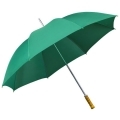 Bardzo duża parasolka w kolorze morskim zielonym, z rączką stylizowaną na drewno