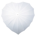 Ślubna parasolka w kształcie serca w kolorze białym