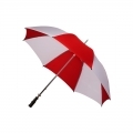 Bardzo duża wytrzymała parasolka w kolorze biało-czerwonym