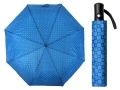 Klasyczna składana parasolka damska, niebieska kratka