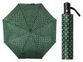 Klasyczna składana parasolka damska, zielona kratka
