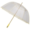Duża przezroczysta parasolka FALCONE, żółty stelaż