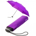 Mała klasyczna płaska parasolka damska, fioletowa