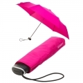 Mała klasyczna płaska parasolka damska, różowa