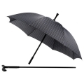 Oryginalny parasol laska dwuczęściowy czarny w kratkę