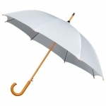 Automatyczna parasolka z drewnianą rączką, biała