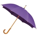 Automatyczna parasolka z drewnianą rączką, fioletowa