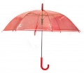 Automatyczna parasolka przezroczysta CZERWONA