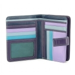 Skórzany portfel damski DuDu®, 534-1161 fiolet + niebieski