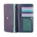 Skórzany portfel damski saszetka DuDu®, 534-1162 fioletowy + niebieski