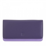 Skórzany portfel damski saszetka DuDu®, 534-1162 fioletowy + niebieski