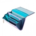 Skórzany portfel damski DuDu®, 534-1165 fiolet + niebieski