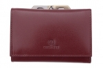 Skórzany portfel damski Orsatti D-02D w kolorze bordowym