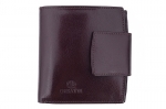 Skórzany portfel damski Orsatti D-04B w kolorze ciemno brązowym