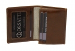 Skórzane etui na wizytówki Orsatti EW01F w kolorze jasny brąz (koniak)