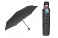 Automatyczna parasolka damska Perletti, czarna w GROSZKI