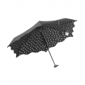 Składana na 5 płaska parasolka damska Perletti, czarno-biała
