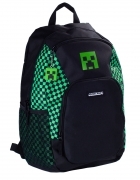 Jednokomorowy plecak szkolny MINECRAFT Astra, czarno-zielony