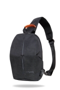 Miejski plecak męski na ramię + USB, Photon Black R-bag