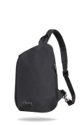 Miejski plecak męski na ramię + USB, Switch Black R-bag