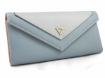 Elegancki portfel damski "kopertówka", niebieski