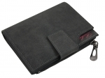 Klasyczny portfel damski ciemny szary, 12 kart
