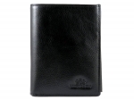 Czarny portfel męski z klipsem RFID Wittchen, kolekcja: Italy