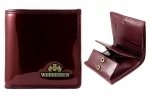 Mały portfel damski SKÓRZANY Wittchen kolekcja Verona BORDOWY