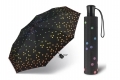 Automatyczna parasolka Happy Rain, czarna w tęczowe kropki
