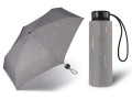 Kieszonkowa, ultra mini parasolka Happy Rain 16 cm, szara