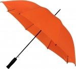 Automatyczna lekka parasolka damska pomarańczowa z czarnym stelażem