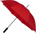 Automatyczna lekka parasolka damska czerwona z czarnym stelażem