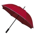 Bardzo lekka parasolka z odblaskową lamówką, czerwona