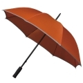 Bardzo lekka parasolka z odblaskową lamówką, pomarańczowa