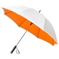 Wyjątkowa duża, wytrzymała parasolka z wentylacją srebrno pomarańczowa