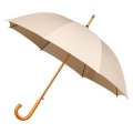 Automatyczna parasolka z drewnianą rączką, beżowa