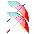 Przezroczysta parasolka damska tęcza
