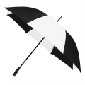 Manualna bardzo duża parasolka w kolorze biało-czarnym