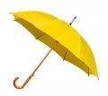 Automatyczna parasolka z drewnianą rączką, żółta