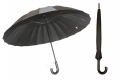 Wytrzymały parasol męski XL - 24-BRYTOWY, CZARNY